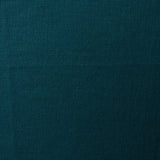 A swatch of blended linen fabric in a solid turquoise color.