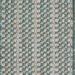  Broadloom carpet in a small scale plaid in turquoise and cream.