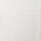 A swatch of sheer linen fabric in a cream color with a subtle checked pattern.