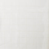A swatch of sheer linen fabric in a cream color with a subtle checked pattern.
