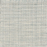 Detail of a flatweave with a strié effect in shades of light blue