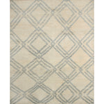 Beige rug with a geometric pattern on a beige background
