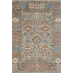 Decorative rug with floral pattern on a plain background