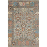 Decorative rug with floral pattern on a plain background