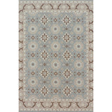 Decorative rug with geometric pattern on a white background