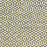 Flatweave rug with small scale lattice in white with lime green field. 