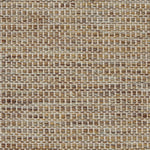 Textured handwoven carpet in brown and beige