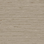 Detail of wallpaper in a textural striped pattern in shades of tan and brown.