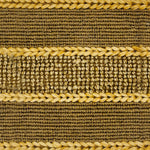 Woven rug swatch in natural fibers in a woven stripe pattern in natural tan.