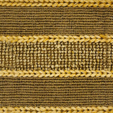 Woven rug swatch in natural fibers in a woven stripe pattern in natural tan.