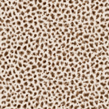 Detail of wallpaper in a painterly animal print in shades of brown on a cream field.