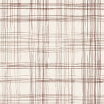 Detail of wallpaper with watercolor plaid pattern in shades of brown.