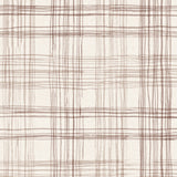 Detail of wallpaper with watercolor plaid pattern in shades of brown.