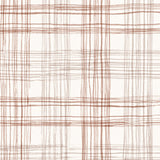Detail of Wallpaper with watercolor plaid pattern in shades of rust brown. 