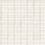 Wallpaper with watercolor plaid pattern in shades of taupe. 