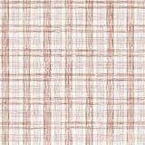 Fabric with watercolor plaid pattern in shades of brick red. 
