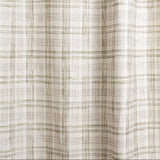 Draped fabric with watercolor plaid pattern in shades of olive green.