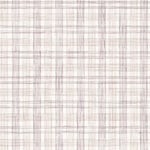 Wallpaper with watercolor plaid pattern in shades of mauve. 