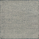 Textured rug with a herringbone pattern in white and teal.