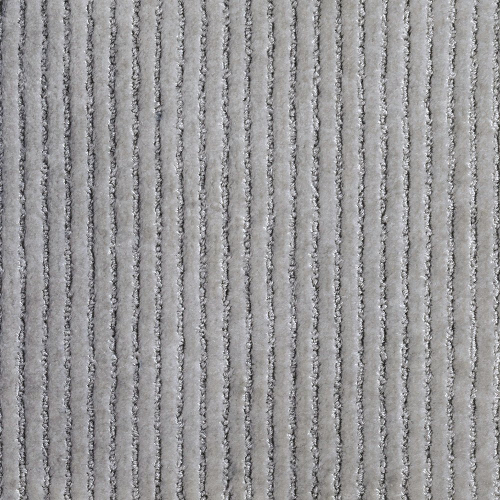 Broadloom carpet swatch in a stripe pattern in a light grey design