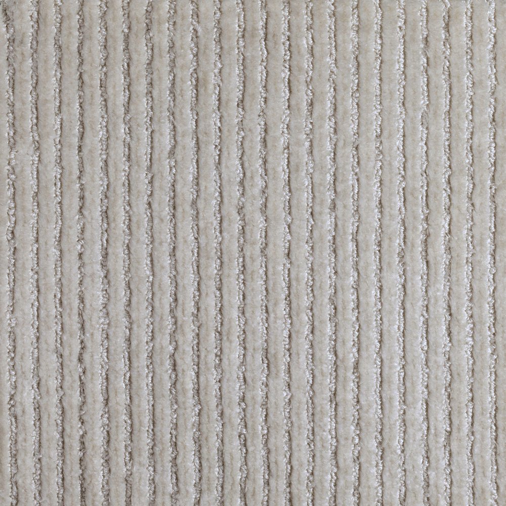 Broadloom carpet swatch in a stripe pattern in a silver grey design