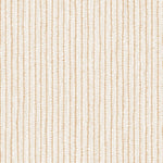 Fabric with hand drawn ticking stripe in caramel and grey on white. 
