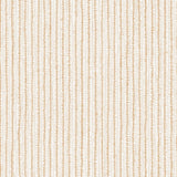 Fabric with hand drawn ticking stripe in caramel and grey on white. 