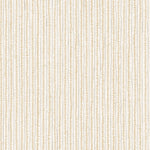 Wallpaper with hand drawn ticking stripe in  yellow and grey on white. 