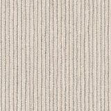 Fabric with hand drawn ticking stripe in black and taupe on white.