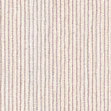 Wallpaper with hand drawn ticking stripe in dark purple and tan on white. 