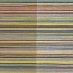 Multicolored striped flatweave rug in pastel colors