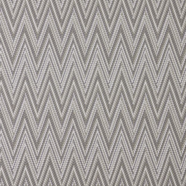 Broadloom carpet in dense zigzag stripe in grey and white. 