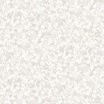 Painterly branch print in white on an ecru watercolor field.