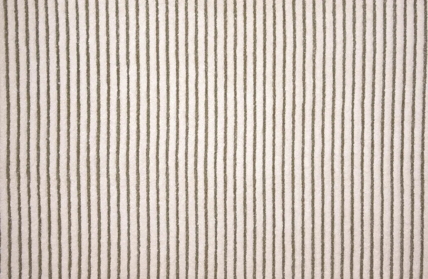 Broadloom carpet swatch in a stripe pattern in a white design