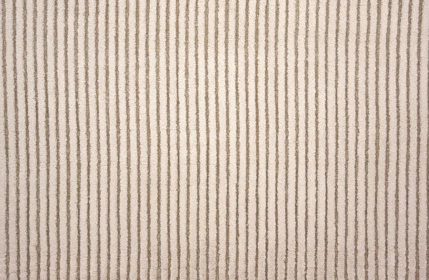 Broadloom carpet swatch in a stripe pattern in a cream design