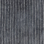 Broadloom carpet swatch in a stripe pattern in a dark grey design