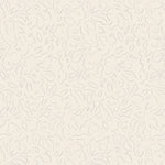 Detail of wallpaper in a minimalist floral print in black on a cream field.