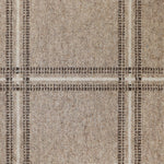 Broadloom carpet with window pane check in white and brown on oatmeal