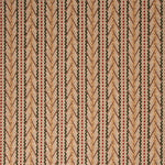 Striped Herrigbone flatweave runner in tan and brown