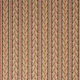 Striped Herrigbone flatweave runner in tan and brown