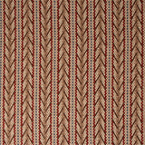 Striped Herrigbone flatweave runner in brown and red