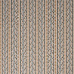 Striped Herrigbone flatweave runner in blue and gey 