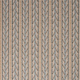 Striped Herrigbone flatweave runner in blue and gey 