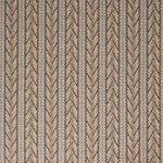 Striped Herrigbone flatweave runner in tan and brown and blue