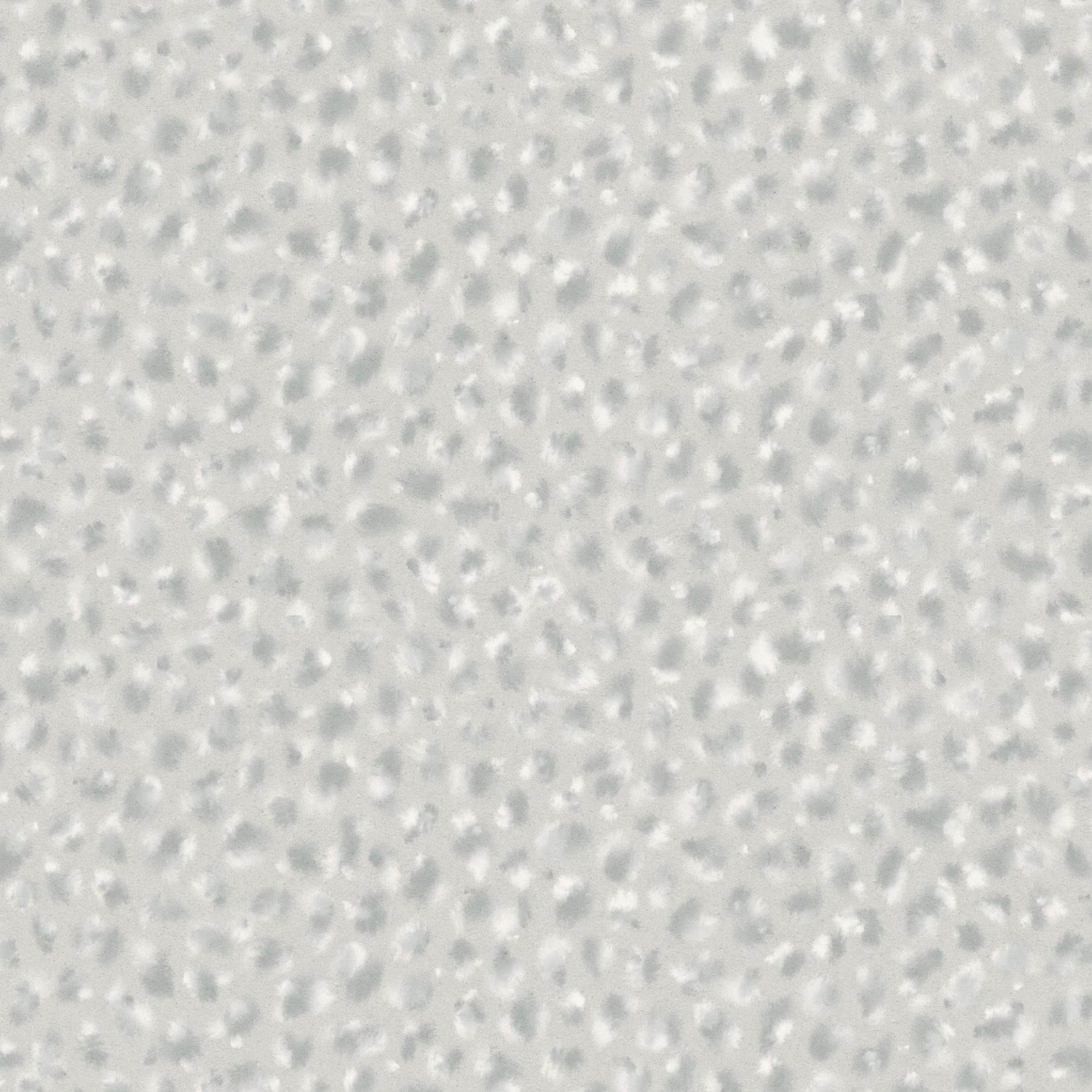 Detail of wallpaper in a painterly animal print in shades of cool blue and white. 