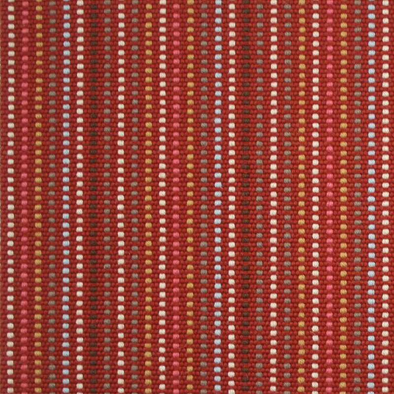 Striped flatweave runner in red 