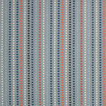 Striped flatweave runner in blue  and red