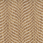 Broadloom carpet with herringbone pattern in brown. 