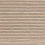 Detail of a woven outdoor fabric in a subtle stripe design in tan.