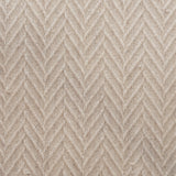 Broadloom carpet in a dimensional herringbone pattern in cream. 